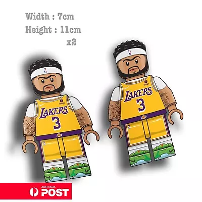 Lego LAKERS - Anthony DAVES Lego Figure 7cm  Card  Laptop  Car  Decal Sticker • $7