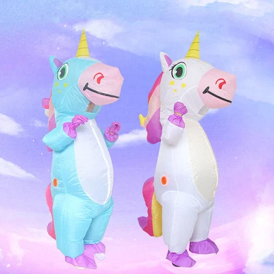 $20.99 • Buy Adult Inflatable Unicorn Costume Halloween Party Cosplay Blow Up Fancy Dress AU