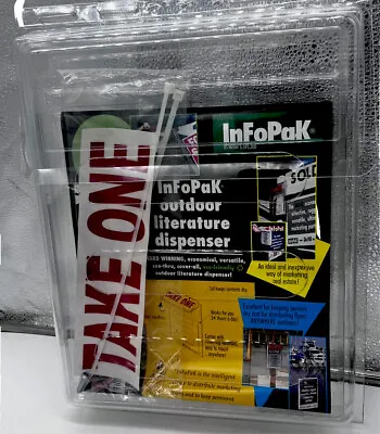 InfoPak Outdoor Brochure Wall Mount Literature Dispenser Fits 8.5 X 11 Magazine • £15.15