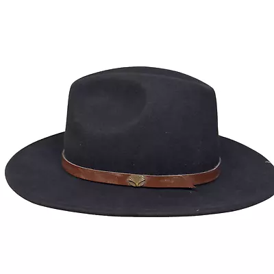 Christys Black Wool Felt Fedora With Leather Band. • £16.95