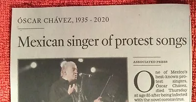 Obituary Oscar Chavez 1935 - 2020 Protest Singer Song La Casita • $10.99