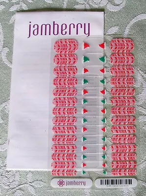 Jamberry Junior Nail Wraps Whole Sheet Candy Cane Elves • $5.95