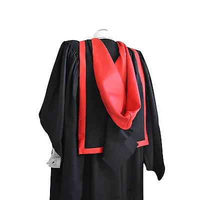 Graduation Full Shape Hood Scarlet Red University Bachelors Masters Academic • £22.28