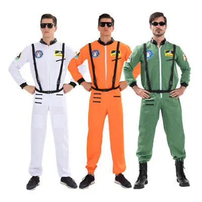 Mens Astronaut Spaceman NASA Space Suit Fancy Dress Costume Adults Outfit • £27.92