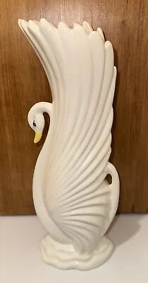 Gorgeous Art Deco Swan Vase By Maddux Of California Usa Pottery Mid Century Mcm • $27