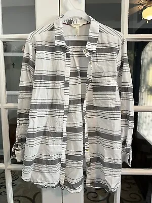 Matilda Jane Clothing With Joanna Gaines Shirt Blouse Womens Size XL Grey Stripe • $20