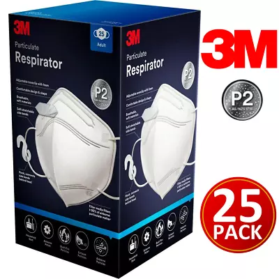 NEW 25x 3M Particulate P2 AS/NZS 1716 Respirator Face Masks Protective Filter • $61.70