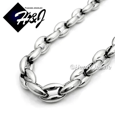 18-40 MEN Stainless Steel 8mm Silver Puffed Mariner Link Chain Necklace*N147 • $11.99