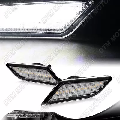 For 10-13 Mercedes W212 E350 E550 E63 AMG Clear Lens White LED Side Marker Light • $22.50