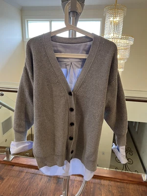 $100 • Buy Alexander Wang Top Two-piece Design Knitted Shirt Top Cardigan