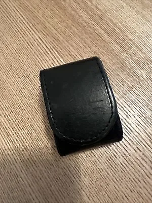 Ex Police Black Leather 2” Kit Belt Buckle Protector. Used. G7. • £2.75