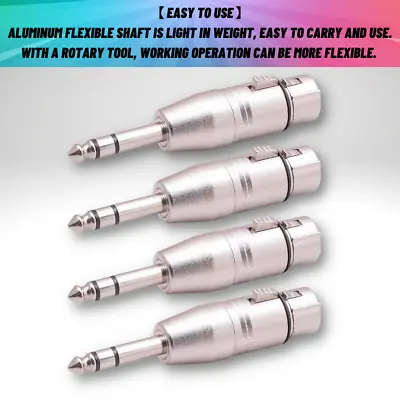 3Pin XLR Female To 1/4  6.35mm Mono Male Plug Audio Cable Mic Adapter 4 Pack • $17.29