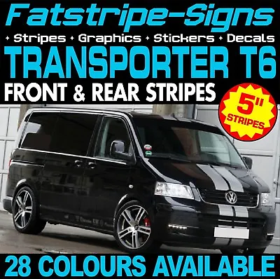 To Fit VW TRANSPORTER T6 STRIPES GRAPHICS STICKERS DECALS DAY VAN CAMPER SWB LWB • £32.99