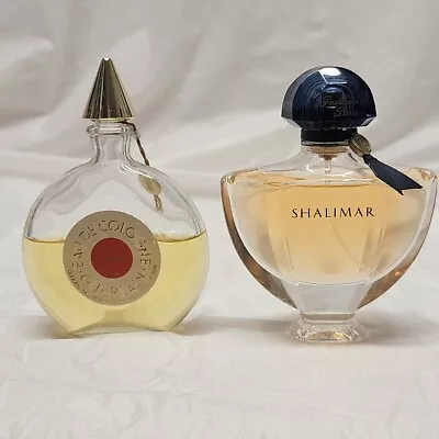 2 Vintage Shalimar Eau De Cologne Guerlain 1.7 Oz Bottle • $59.99