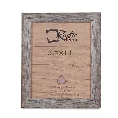 8.5x11 - 1.5  Wide Standard Reclaimed Rustic Barnwood Photo Frame • $15.99