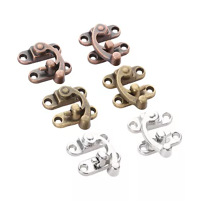 $4.64 • Buy Retro Jewelry Box Latch Clasps Swing Bag Lock Clasp Wood Chest Suitcase Hardware