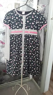 Girls Cake Walk Girls Dress Size 11/ 12 Years Navy Floral  • £8.99