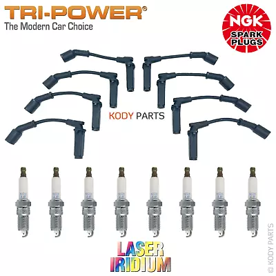 TRI-POWER IGNITION LEADS & NGK PLUGS - For Holden Caprice WN 6.0L V8 (L77 AFM) • $258.43