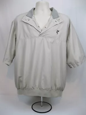 Ashworth Mens Windbreaker Windshirt L Large Weather Systems 1/2 Sleeves Golf NEW • $39.98