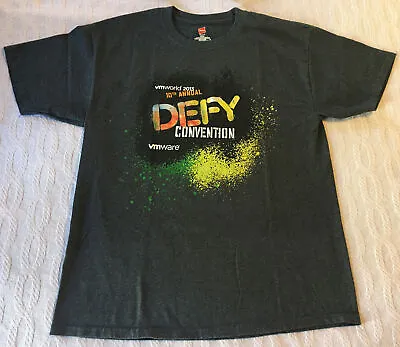 VM World 2013 10th Annual DEFY Convention Large Gray T-shirt VM Ware • $11.56