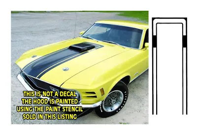 Paint Stencil Kit Hood Mach 1 No Engine Designation W/ Shaker 1970 Mustang • $55.95