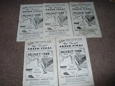 Halifax Town Football Programme Collection Season 1958/59 Homes X 5 • £15.99