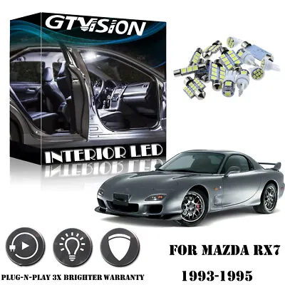 Super Bright Xenon White 6000K Kit LED Interior Car Lights For Mazda RX7 FD3S • $24.47