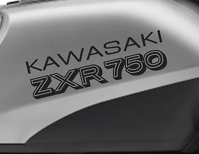 KAWASAKI ZXR750 Motorbike Bike Logo Decals CUSTOM COLOUR Vinyl Sticker • £2.45