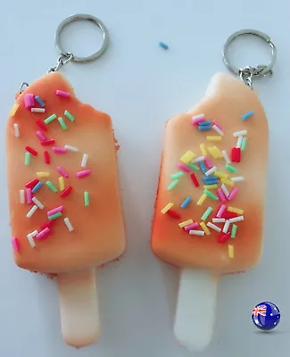 $7.46 • Buy 2x Slow Rising Ice Cream Pop Squishies Squishy Keyring Key Holder Squeeze Toy