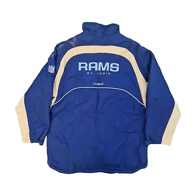 Reebok X NFL Vintage St Louis Rams Embroidered Managers Jacket Coat L VTG Retro • £29.99