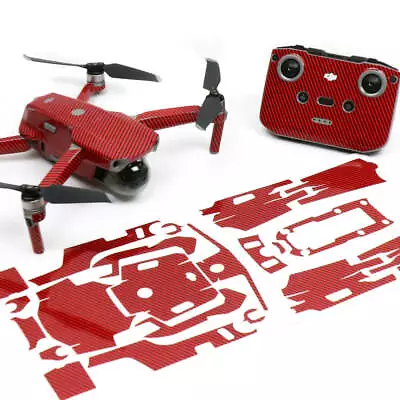 $37.50 • Buy Carbon Fibre Red Drone Skin Wrap Stickers Decal For DJI Mavic Air 2