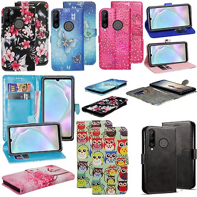 For Huawei P30 P40 Lite P20 Y6 Y7 P Smart 2019 PU Leather Wallet Flip Case Cover • £2.99