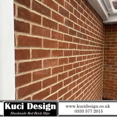 £0.99 • Buy Handmade Red Brick Slips, Wall Cladding, Feature Wall, Brick Tiles SAMPLE
