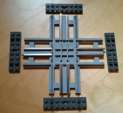 £12.75 • Buy LEGO 12V 7857 Electric Crossing Rails 12 Volt Train Track Gray Railway Eisenbahn