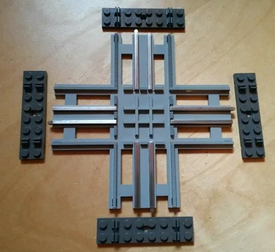 £12.75 • Buy LEGO 12V 7857 Electric Crossing Rails 12 Volt Train Track Gray Railway Eisenbahn