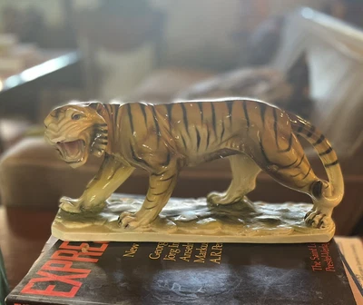 $35 • Buy Vintage Tiger Statue Plaster Chalk Ware