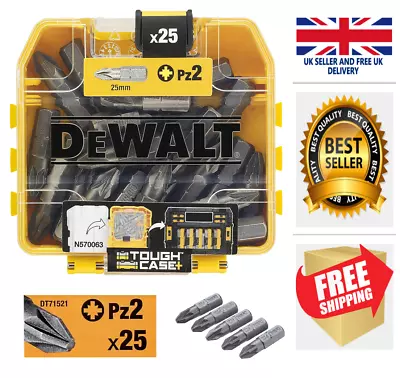 Dewalt 25 X PZ2 Impact Torsion Screwdriver Bits FLEXTORQ Tough Carry Case Pozi • £6.66