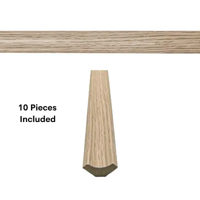 Light Natural Oak Scotia Beading Flooring Edging Strips 10 Pieces 2.4m Length • £44.99