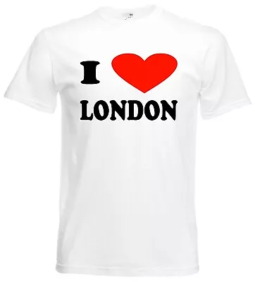 Personalised I Love London Heart T-Shirt Womens Mens Ladies Top Novelty Gift • $13.67