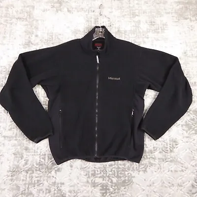 Marmot Soft Shell Jacket Mens Medium Black Full Zip Long Sleeve Cycling Hiking • $29