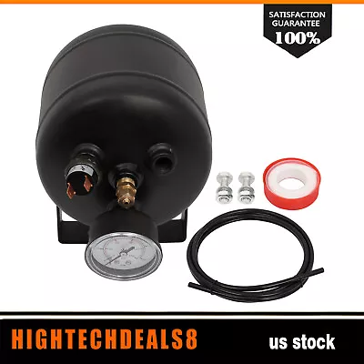 0.5 Gallon 5 Ports Air Tank Trumpet With Gauge Switch For Train/Truck Air Horn • $39.61