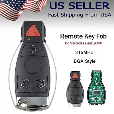 For Mercedes Benz 2000+ Remote Smart Key 315MHZ NEC Chip BGA Style 3+1/4 Button • $18.62