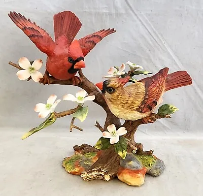 Maruri CARDINAL W/ DOGWOOD SB-9108 Porcelain Songbirds Of Beauty 7  FIGURINE • $100