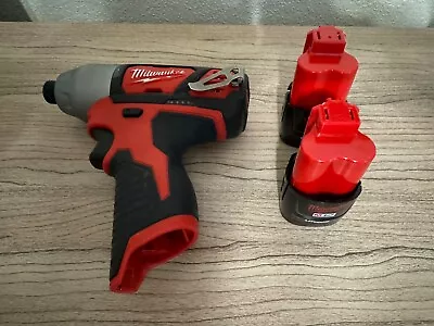 Milwaukee 2462-20 M12 1/4  Hex Impact Driver + 2x CP 2.0 Batteries • $59