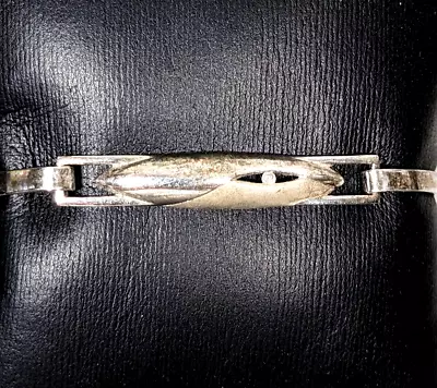 Vintage Sterling Silver 925 Diamond Accent Bangle Bracelet 6.5 Inch 9.59g • $52.49