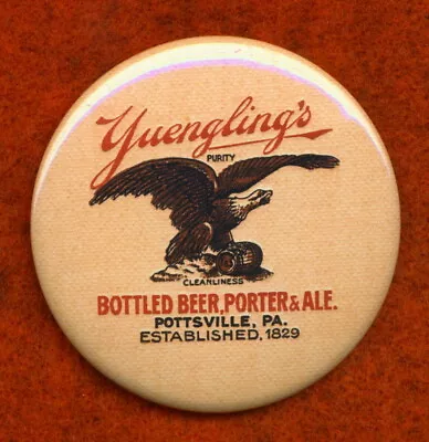 Yuengling STYLE Ale Beer EAGLE RP Pocket MIRROR Ad 1940's Pottsville PA • $10.75