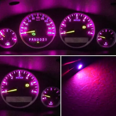 10x Pink T3 Neo Wedge 1-SMD LED Cluster Instrument Dash Climate Light Bulbs • $13.67