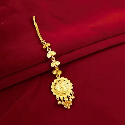 22K Gold Plated Traditional Ethnic Maang Forehead Matha Patti Fashion Jewelry • $11.73