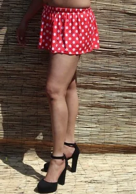 Just Short Red Polka Dots Mini Skirt Women's Elasticated Ladies Rara Skirt New • $24.49