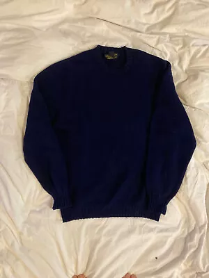 VINTAGE Made In Scotland Shetland Wool Brooks Brothers Sweater Large Mens • $90